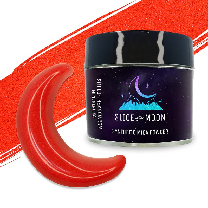 Slice of the Moon Scarlet Red Mica Powder | Skin Safe, Fine Pigment Powder for Epoxy Resin, Body Butter, Lip Gloss, Candle Color Dye, Soap Colorant & Slime Pigment Dust â€” 0.42oz (12g) - Image 1